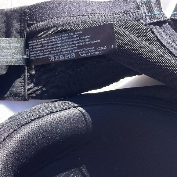 Chantelle High Impact Underwire Sports Bra 32DDD Black Blue Stitch C29410 - Picture 4 of 5